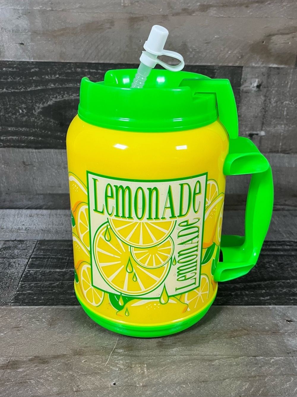 Whirley Drink Works 64 oz Tanker Lemonade Large Insulated Mug with Lid & Straw